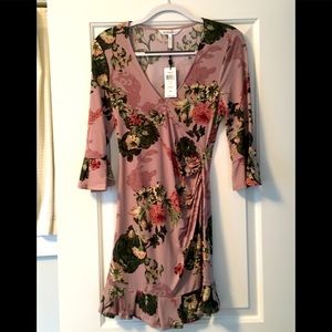 BCBGeneration Mauve Floral Dress NWT! Size S